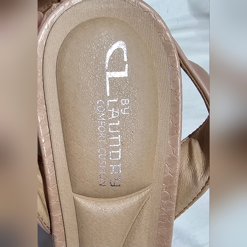 CL by LAUNDRY Elegant Blush Block Heel Sandals Size 10 NEW - Picture 9 of 11